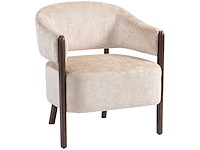 Chenille loungestoel, gestoffeerde stoel - afbeelding 2 van  6