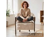 Chenille loungestoel, gestoffeerde stoel - afbeelding 4 van  6