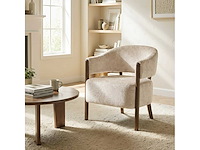Chenille loungestoel, gestoffeerde stoel - afbeelding 6 van  6