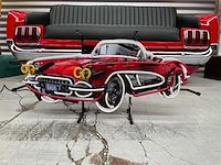 Chevrolet corvette neon sign 70x34cm - diverse lichte uitrusting - afbeelding 2 van  3