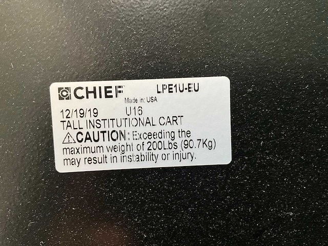 Chief lpe1u-eu mobiele display standaard - afbeelding 2 van  3