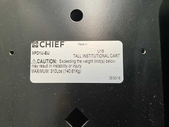 Chief xpd1u-eu mobiele gemotoriseerde display standaard - afbeelding 3 van  5