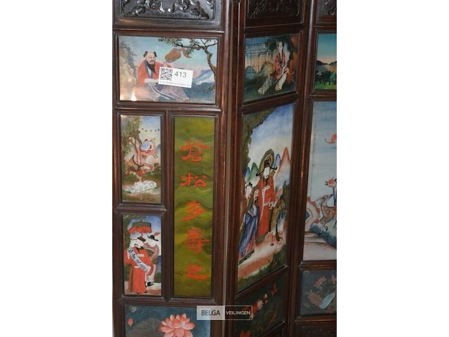 Chinees kamerscherm met 6 panelen - afbeelding 5 van  5