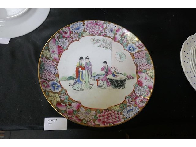 Chinees sierbord in porselein - afbeelding 1 van  2