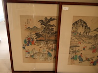 Chineese lithographie (6x) - afbeelding 5 van  10