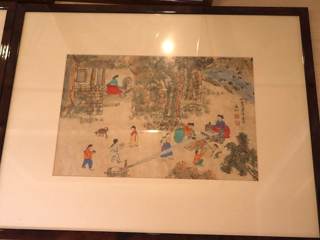 Chineese lithographie (6x) - afbeelding 8 van  10
