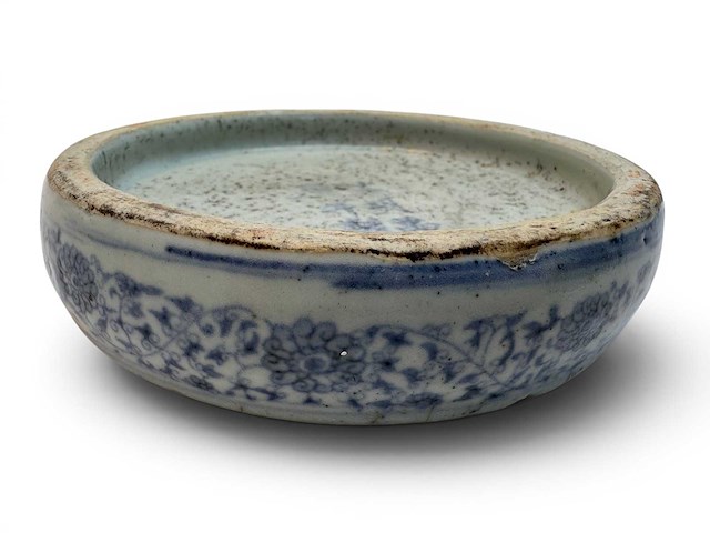 Chinese blue and white inkstone. wanli mark - afbeelding 44 van  47