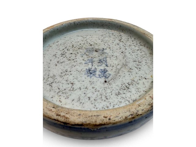 Chinese blue and white inkstone. wanli mark - afbeelding 46 van  47