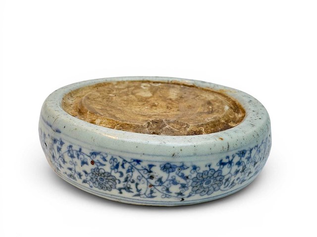 Chinese blue and white inkstone. wanli mark - afbeelding 12 van  47
