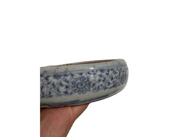 Chinese blue and white inkstone. wanli mark - afbeelding 24 van  47