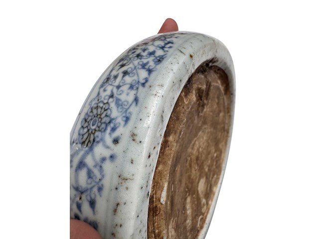 Chinese blue and white inkstone. wanli mark - afbeelding 33 van  47