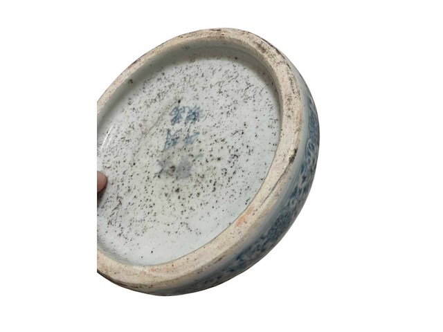 Chinese blue and white inkstone. wanli mark - afbeelding 41 van  47