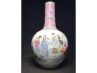 Chinese famille rose bottle vase ‘eight immortals’ - porcelain - china - afbeelding 17 van  38