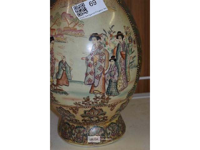 Chinese vaas h=60cm ø25 cm - afbeelding 2 van  3