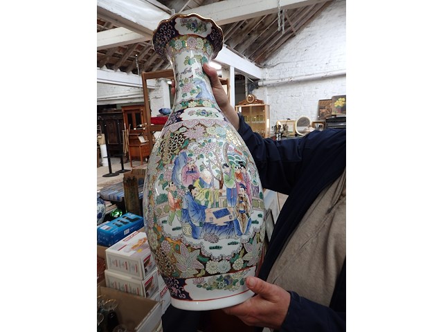 Chinese vaas hoogte 65cm - afbeelding 1 van  5