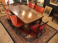 Chippendale-stijl eettafel en stoelen - afbeelding 4 van  9