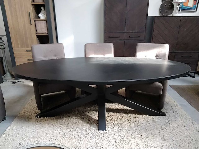 Chita - ovaal tafel eik parket - afbeelding 1 van  4