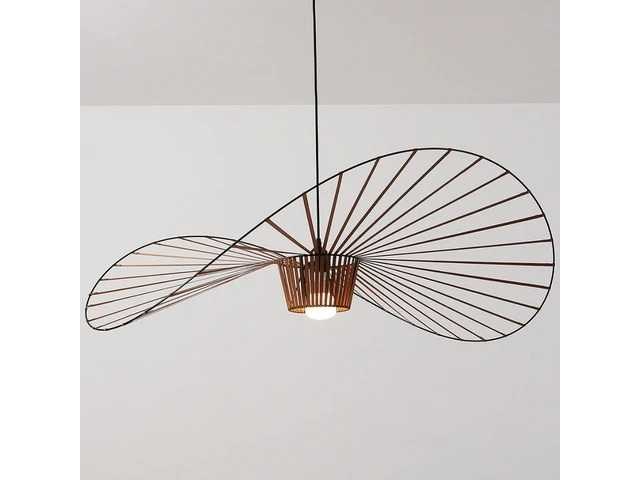 Chocoladebruine volalamp met een diameter van 80 cm - afbeelding 4 van  4