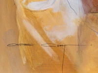 Christine comyn (1957), 'meeting again', oil on canvas 120 x 100 cm. (47.24 x 39.36 in.), frame: 140 x 120 cm. (55.11 x 47.24 in.) - afbeelding 4 van  12