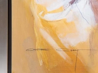 Christine comyn (1957), 'meeting again', oil on canvas 120 x 100 cm. (47.24 x 39.36 in.), frame: 140 x 120 cm. (55.11 x 47.24 in.) - afbeelding 7 van  12