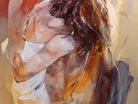 Christine comyn (1957), 'meeting again', oil on canvas 120 x 100 cm. (47.24 x 39.36 in.), frame: 140 x 120 cm. (55.11 x 47.24 in.) - afbeelding 10 van  12
