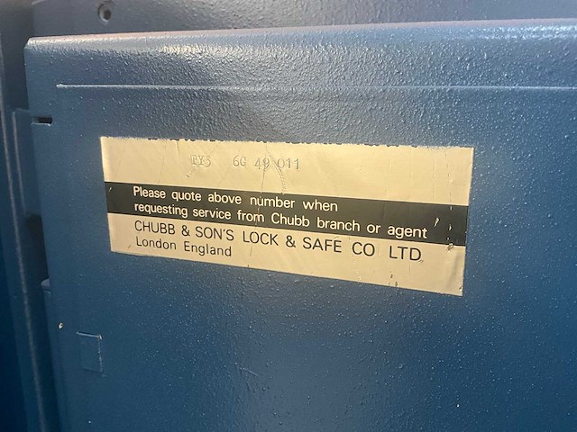 Chubb & son’s lock & safe co kluis - afbeelding 6 van  7
