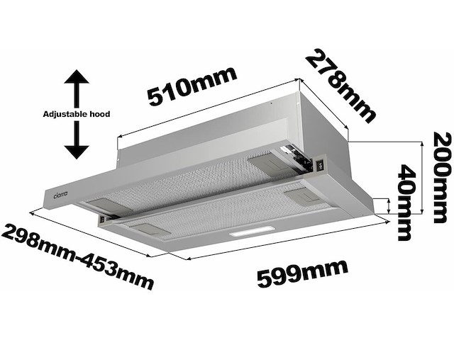 Ciarra aws6906d platte afzuigkap - afbeelding 3 van  5