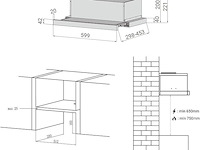 Ciarra aws6906d platte afzuigkap - afbeelding 2 van  5