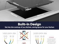 Ciarra cabbih3-a inbouw inductieplaat (3 zones) - afbeelding 3 van  6
