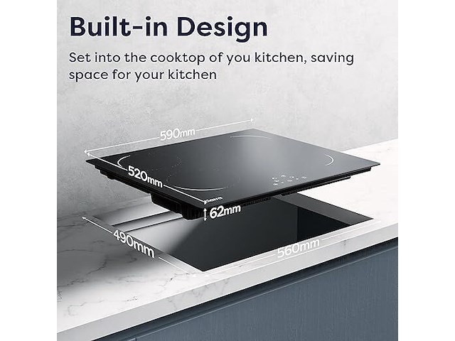 Ciarra cabbih4-c inbouw inductiekookplaat (4 zones) - afbeelding 4 van  7