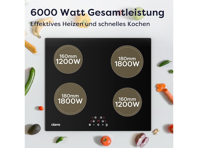 Ciarra cabbih4-e inductiekookplaat (60 cm) - afbeelding 2 van  6