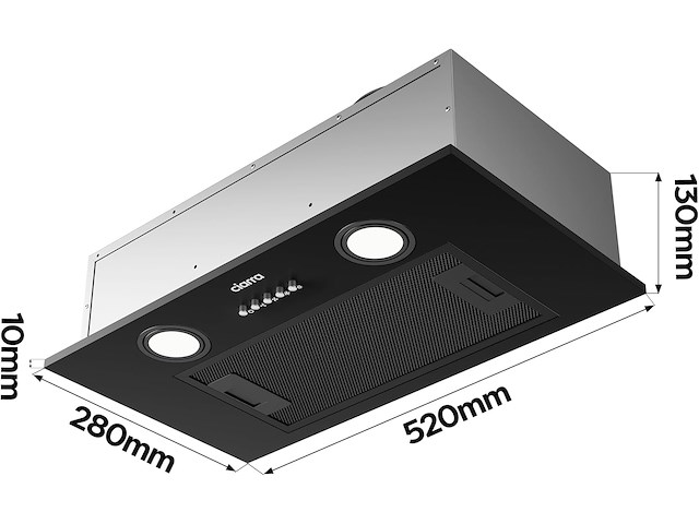 Ciarra cbcb5913a geïntegreerde afzuigkap (52cm) - afbeelding 3 van  5