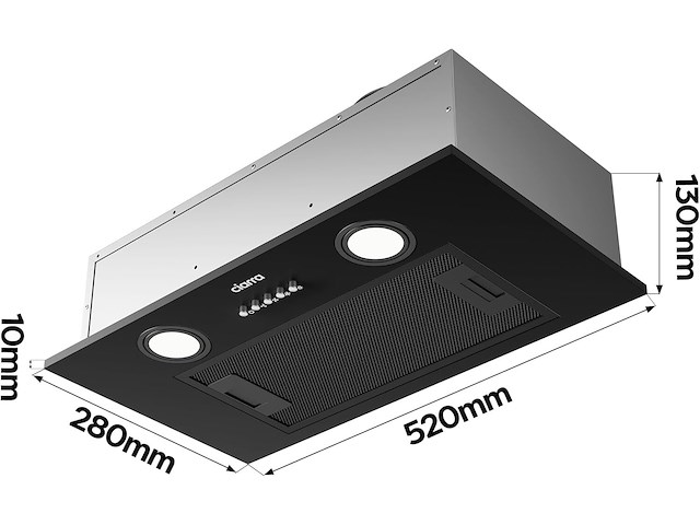 Ciarra cbcb5913a geïntegreerde afzuigkap (52cm) - afbeelding 3 van  5