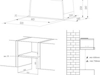 Ciarra cbcb5931b inbouwafzuigkap (52cm) - afbeelding 2 van  2
