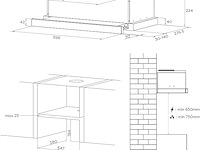 Ciarra cbcb6909a a+ afzuigkap (60 cm) - afbeelding 3 van  8