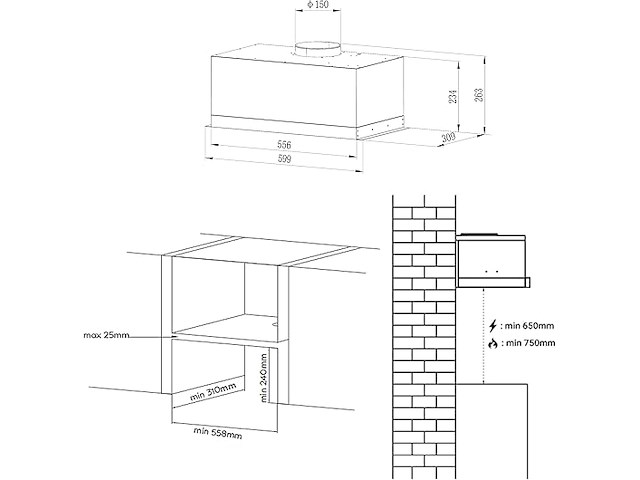 Ciarra cbcb6926a a+++ inbouwafzuigkap - afbeelding 3 van  6