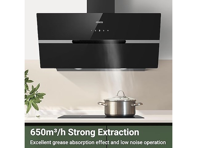 Ciarra cbcb9736f schuine afzuigkap (90cm) - afbeelding 4 van  6