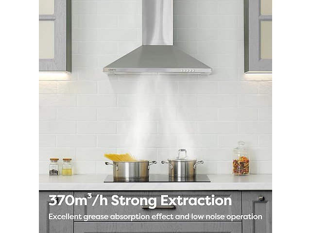 Ciarra cbcs6201 wandfzuigkap (60cm) - afbeelding 6 van  7