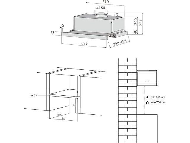 Ciarra cbcs6906d afzuigkap - afbeelding 2 van  5