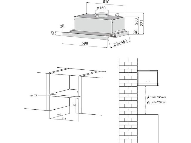 Ciarra cbcs6906d afzuigkap - afbeelding 2 van  5