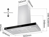 Ciarra cbcs9102 a+++ afzuigkap (90cm) - afbeelding 4 van  4