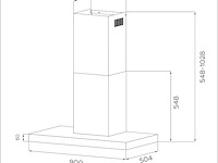 Ciarra cbcs9102 a+++ afzuigkap (90cm) - afbeelding 2 van  7