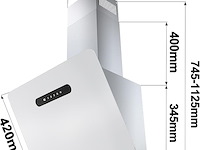 Ciarra cbcw6736k hoekige afzuigkap (60 cm) - afbeelding 2 van  7