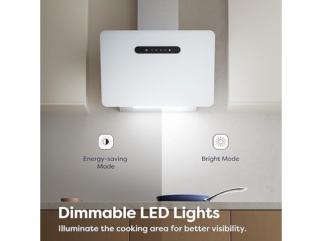 Ciarra cbcw6736k hoekige afzuigkap (60 cm) - afbeelding 3 van  7