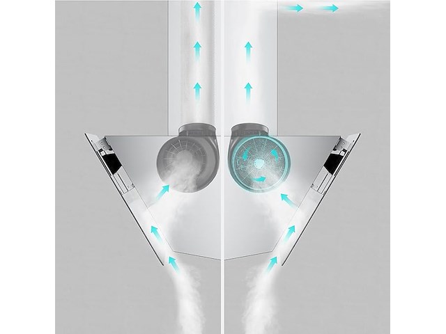 Ciarra cbcw6736k hoekige afzuigkap (60 cm) - afbeelding 4 van  7