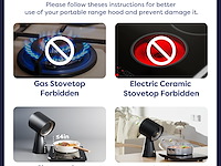 Ciarra hoodtogo cbphb01 mini desktop afzuigkap 11.5kw/h 2 snelheden - afbeelding 6 van  6