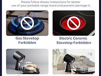 Ciarra hoodtogo cbphb01 mini desktop afzuigkap 11.5kw/h 2 snelheden - afbeelding 6 van  6