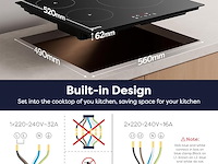 Ciarra inbouw inductiekookplaat (3 zones) - afbeelding 7 van  7