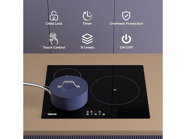 Ciarra inbouw inductiekookplaat (3 zones) - afbeelding 2 van  7