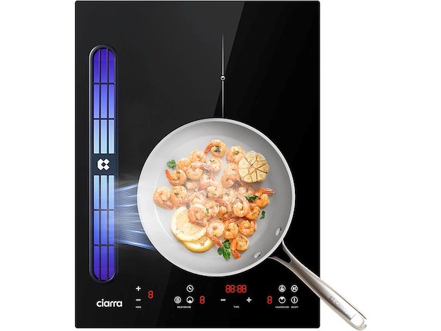 Ciarra one cbbeh392b inductiekookplaat met afzuigkap (39 cm) - afbeelding 1 van  8